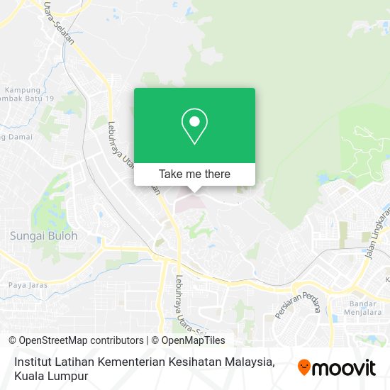 Peta Institut Latihan Kementerian Kesihatan Malaysia