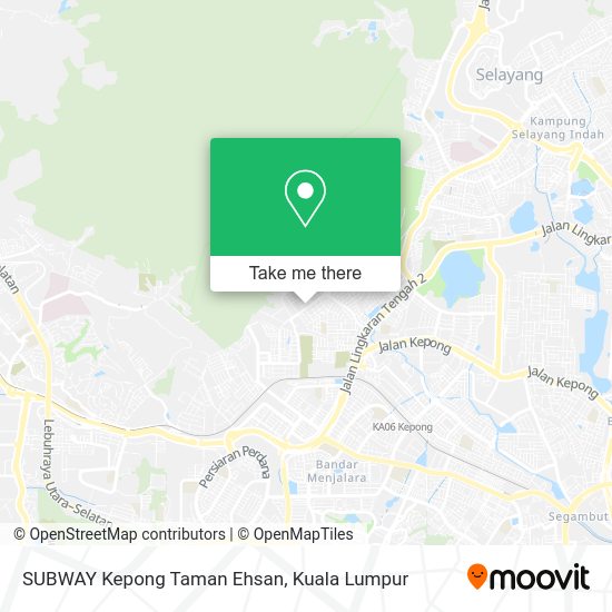 SUBWAY Kepong Taman Ehsan map