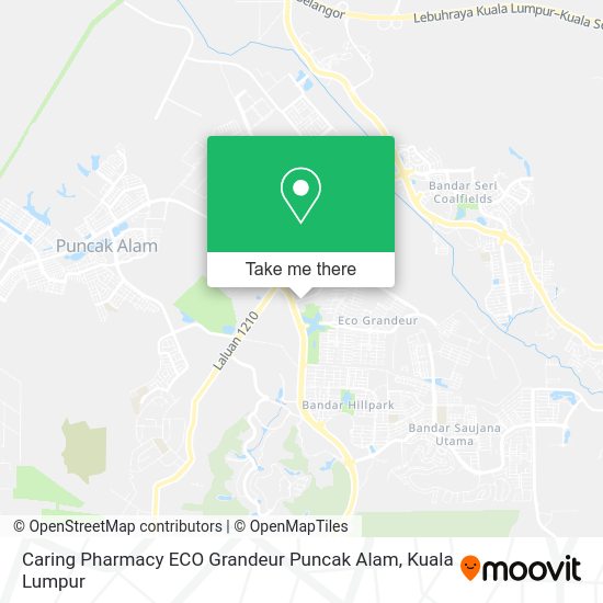 Peta Caring Pharmacy ECO Grandeur Puncak Alam