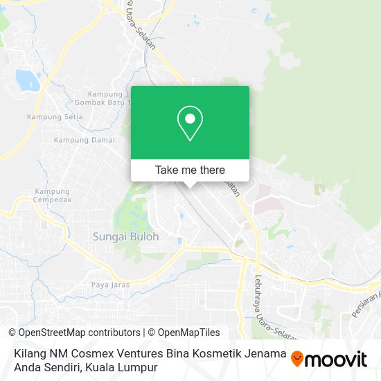 Peta Kilang NM Cosmex Ventures Bina Kosmetik Jenama Anda Sendiri