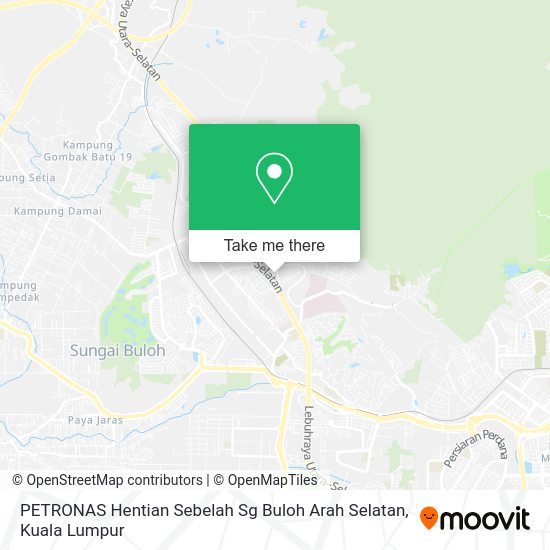 PETRONAS Hentian Sebelah Sg Buloh Arah Selatan map