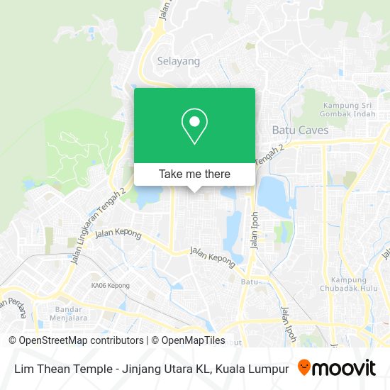 Peta Lim Thean Temple - Jinjang Utara KL