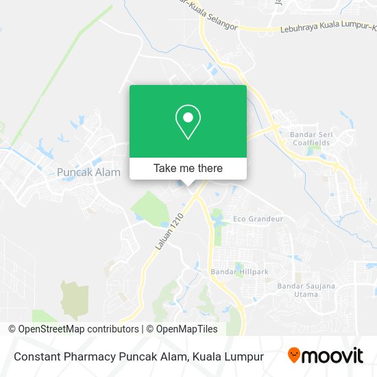 Peta Constant Pharmacy Puncak Alam