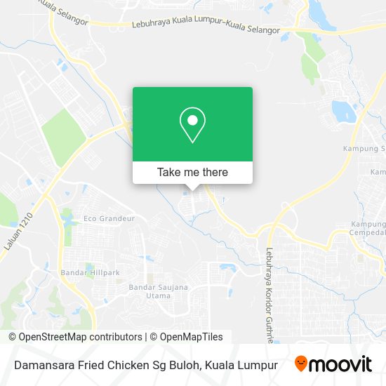 Damansara Fried Chicken Sg Buloh map