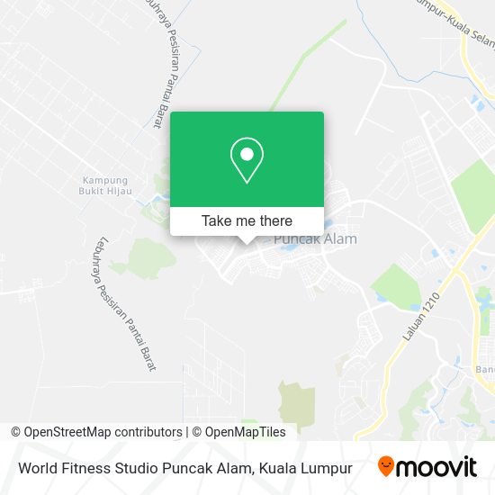 Peta World Fitness Studio Puncak Alam