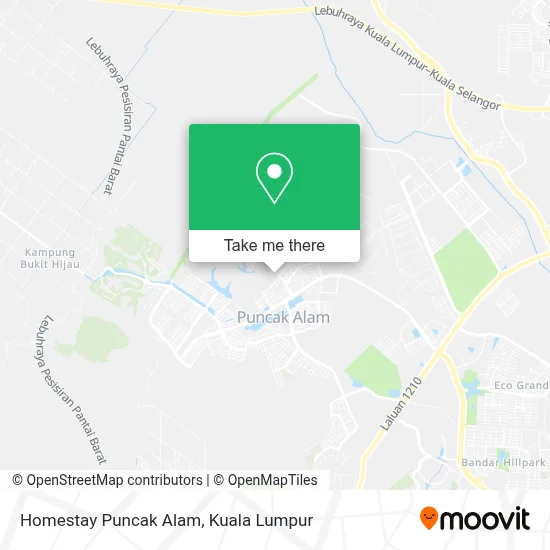 Homestay Puncak Alam map