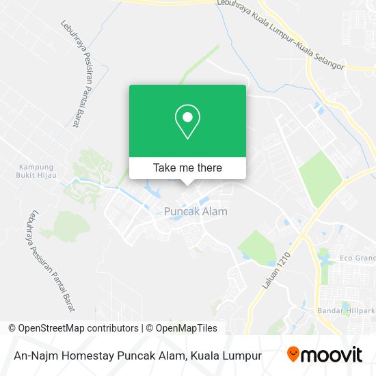 Peta An-Najm Homestay Puncak Alam