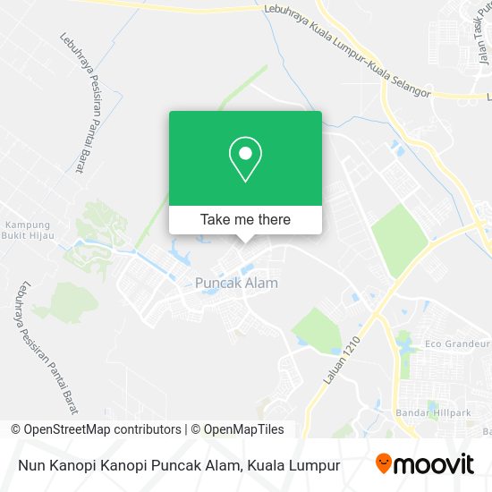 Peta Nun Kanopi Kanopi Puncak Alam