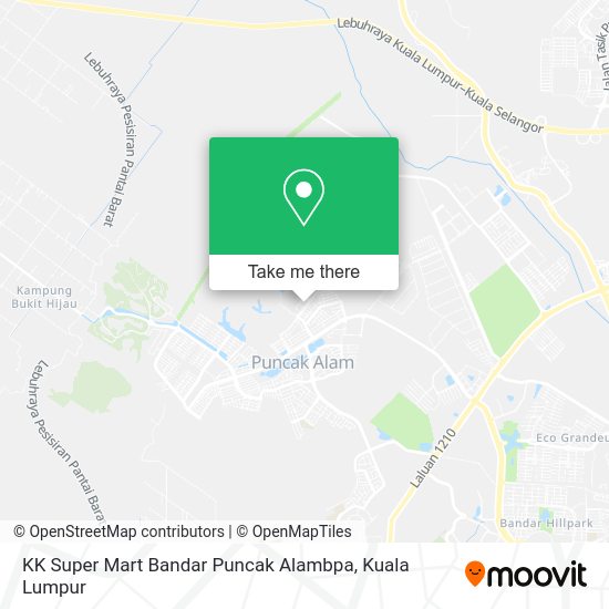 Peta KK Super Mart Bandar Puncak Alambpa