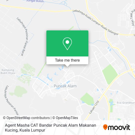 Agent Masha CAT Bandar Puncak Alam Makanan Kucing map