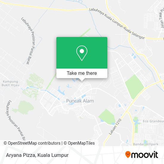 Aryana Pizza map