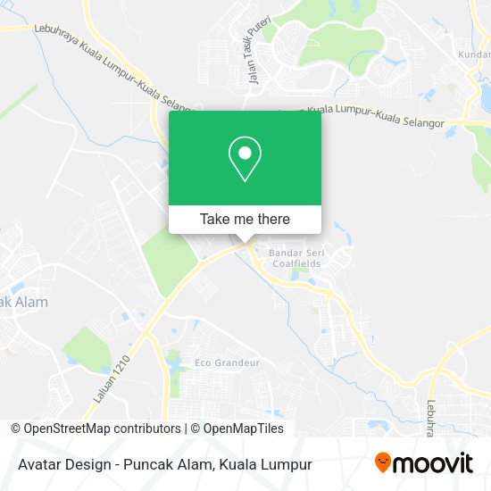 Avatar Design - Puncak Alam map