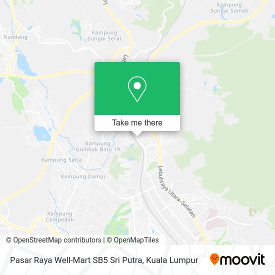 Peta Pasar Raya Well-Mart SB5 Sri Putra