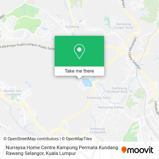 Nurraysa Home Centre Kampung Permata Kundang Rawang Selangor map