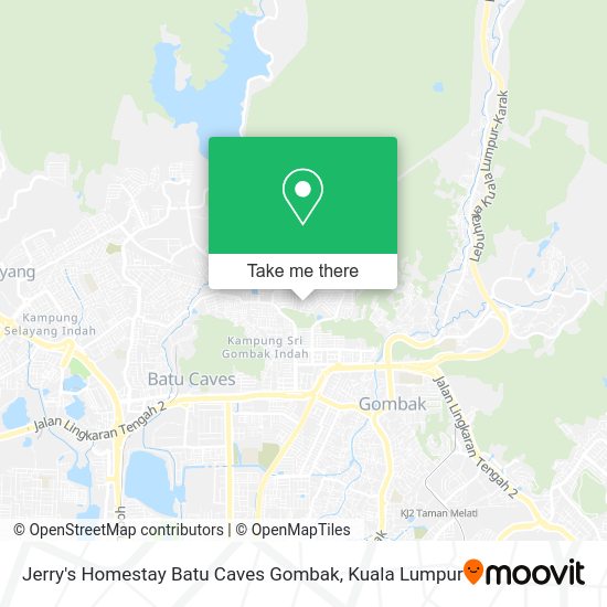 Jerry's Homestay Batu Caves Gombak map