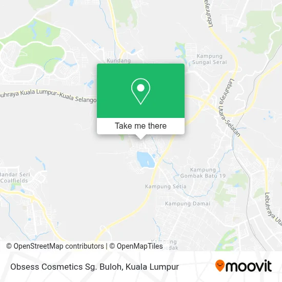 Obsess Cosmetics Sg. Buloh map