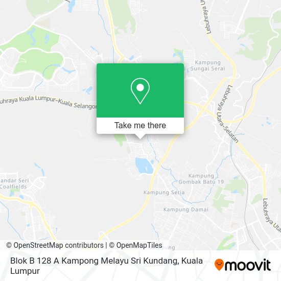Peta Blok B 128 A Kampong Melayu Sri Kundang