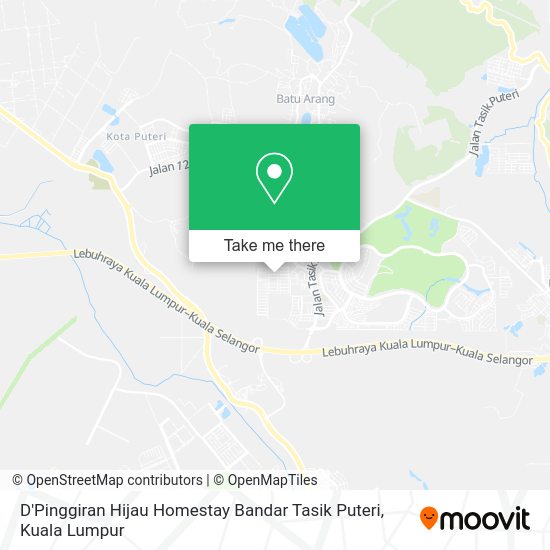 D'Pinggiran Hijau Homestay Bandar Tasik Puteri map