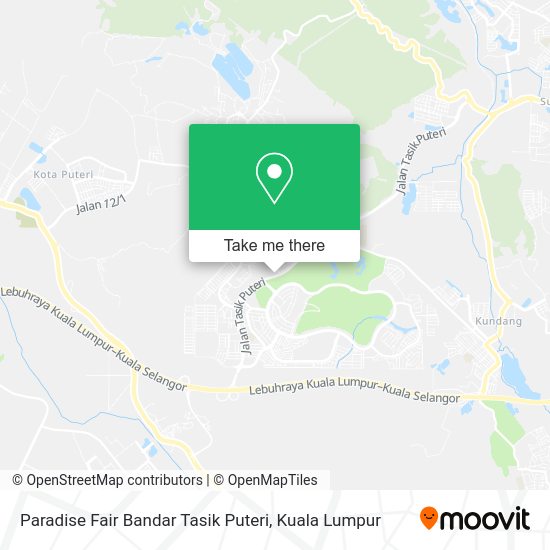 Paradise Fair Bandar Tasik Puteri map