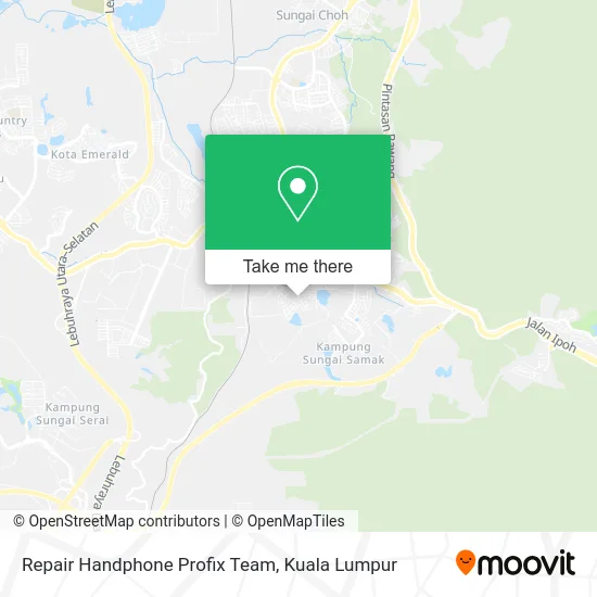 Repair Handphone Profix Team map