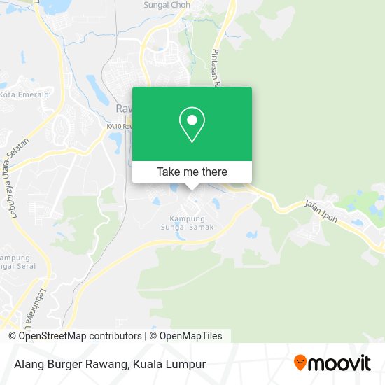 Alang Burger Rawang map