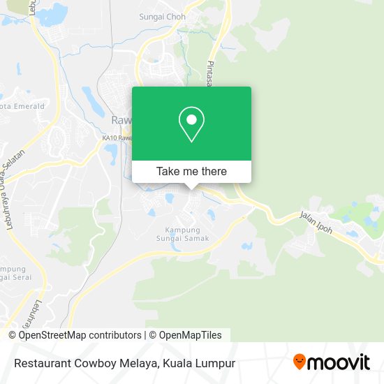 Peta Restaurant Cowboy Melaya