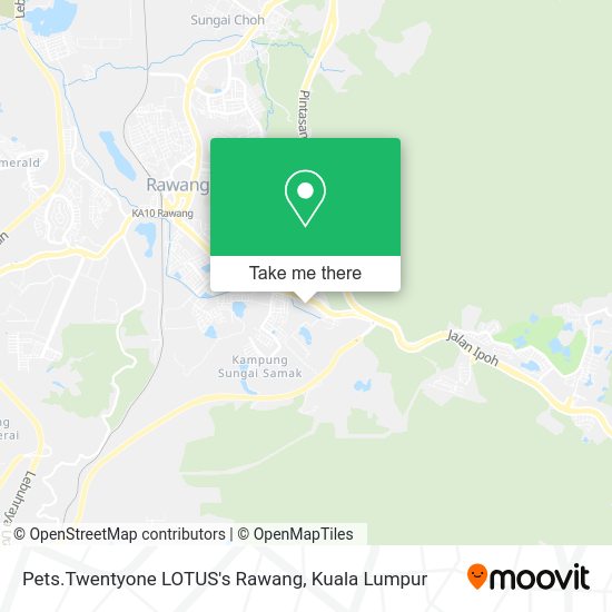 Pets.Twentyone LOTUS's Rawang map