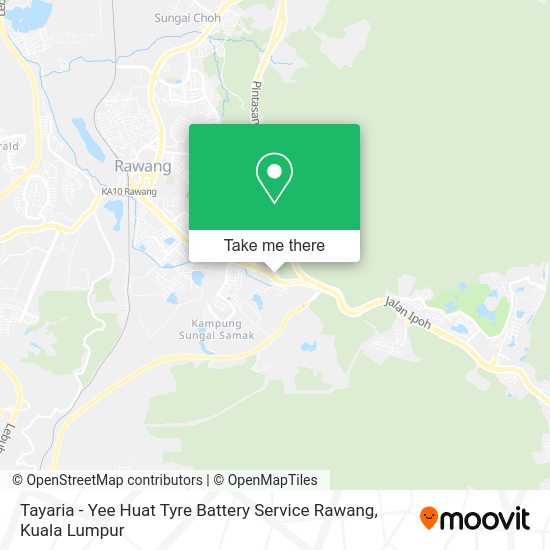 Tayaria - Yee Huat Tyre Battery Service Rawang map