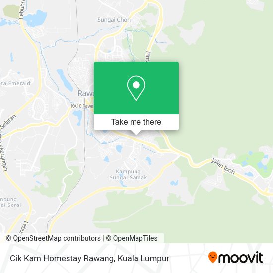 Cik Kam Homestay Rawang map