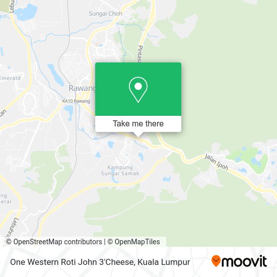 One Western Roti John 3'Cheese map