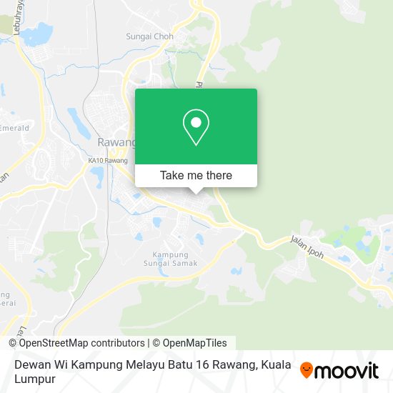 Dewan Wi Kampung Melayu Batu 16 Rawang map