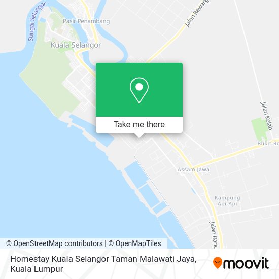Peta Homestay Kuala Selangor Taman Malawati Jaya