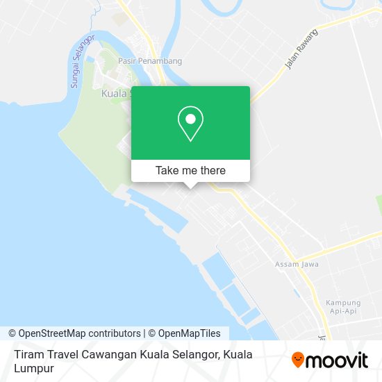 Peta Tiram Travel Cawangan Kuala Selangor