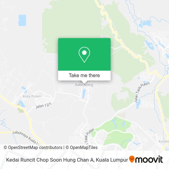 Peta Kedai Runcit Chop Soon Hung Chan A