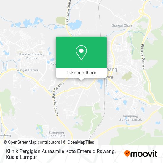 Peta Klinik Pergigian Aurasmile Kota Emerald Rawang
