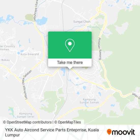 YKK Auto Aircond Service Parts Enteprrise map