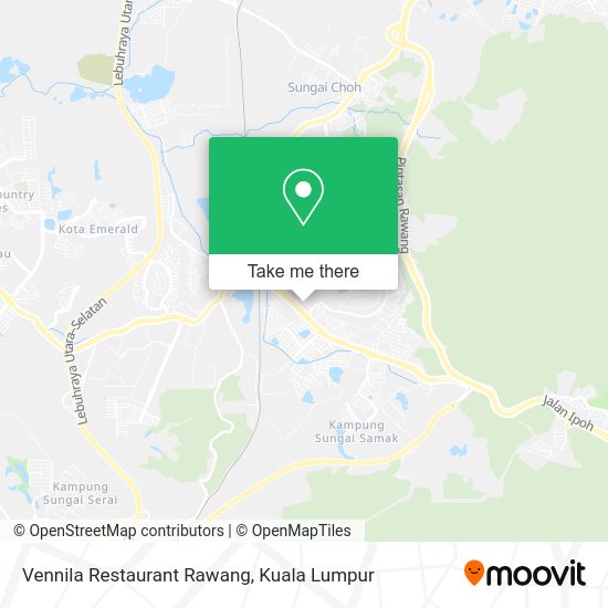 Vennila Restaurant Rawang map