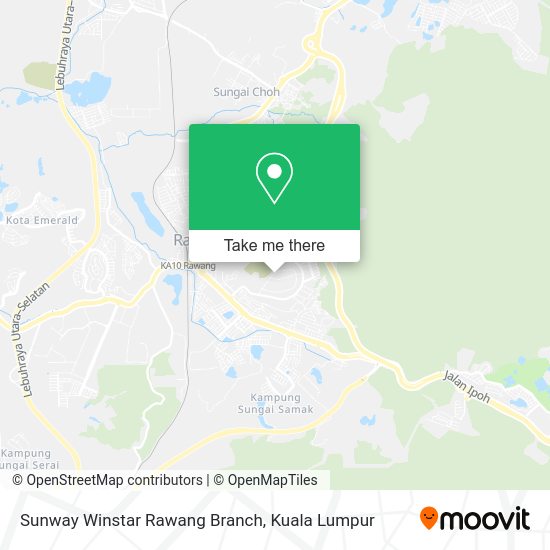 Sunway Winstar Rawang Branch map