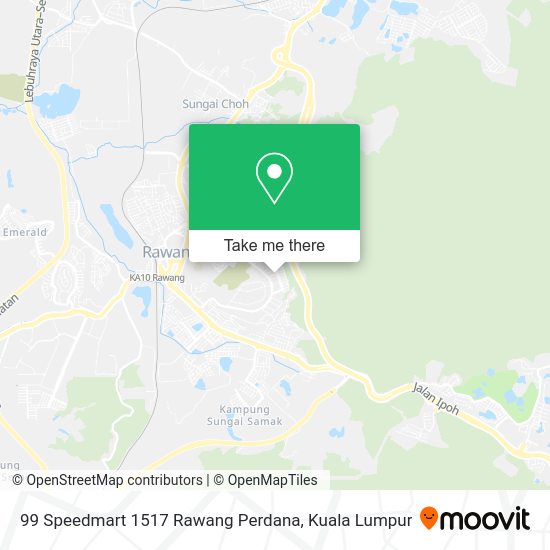 99 Speedmart 1517 Rawang Perdana map