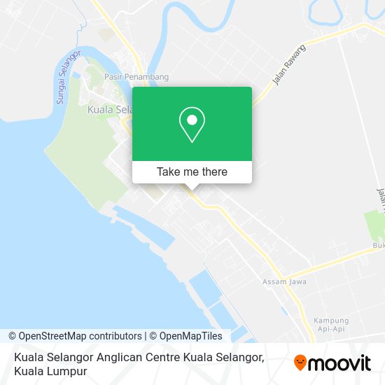 Peta Kuala Selangor Anglican Centre Kuala Selangor