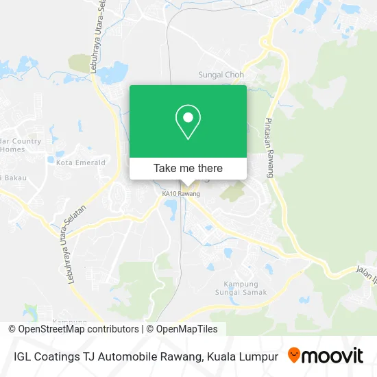 IGL Coatings TJ Automobile Rawang map