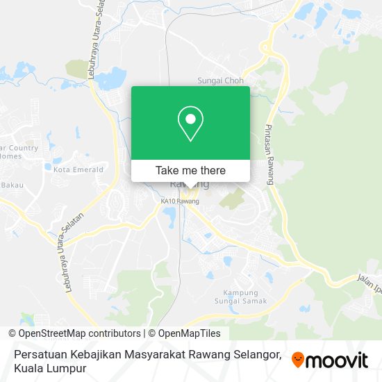 Persatuan Kebajikan Masyarakat Rawang Selangor map