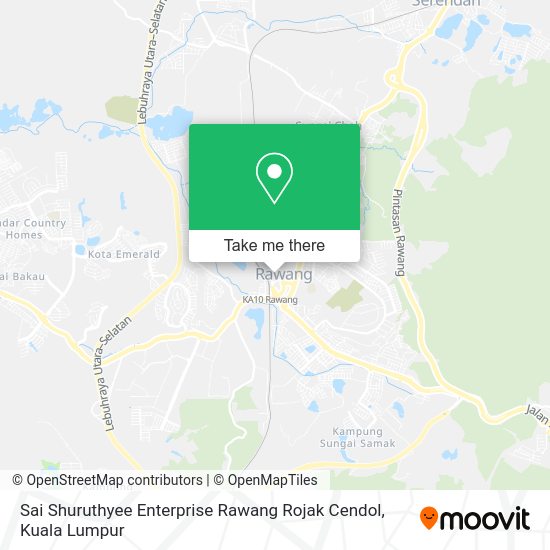 Peta Sai Shuruthyee Enterprise Rawang Rojak Cendol
