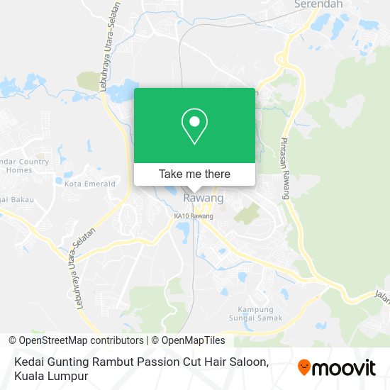 Peta Kedai Gunting Rambut Passion Cut Hair Saloon