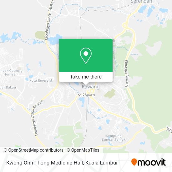Peta Kwong Onn Thong Medicine Hall