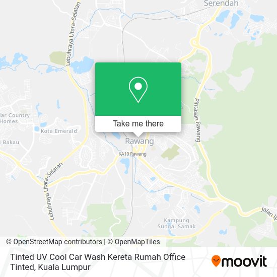 Tinted UV Cool Car Wash Kereta Rumah Office Tinted map