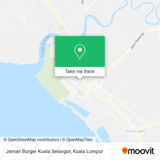 Jeman Burger Kuala Selangor map