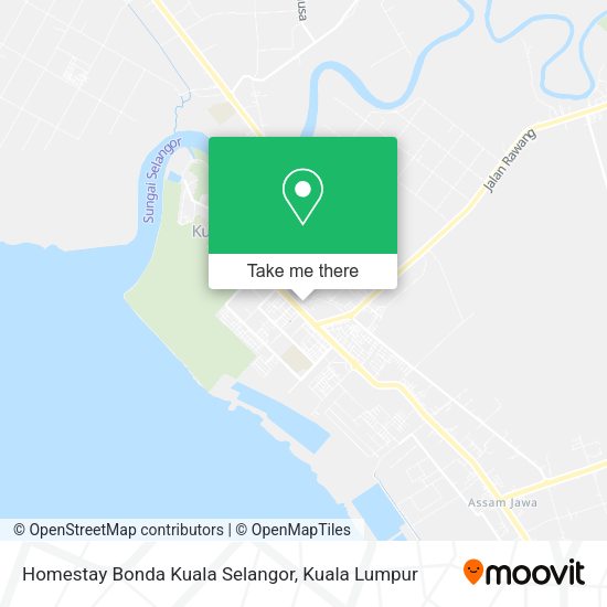 Peta Homestay Bonda Kuala Selangor