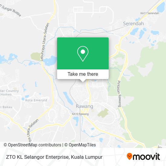 ZTO KL Selangor Enterprise map
