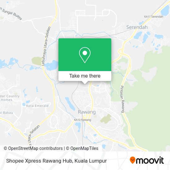 Peta Shopee Xpress Rawang Hub